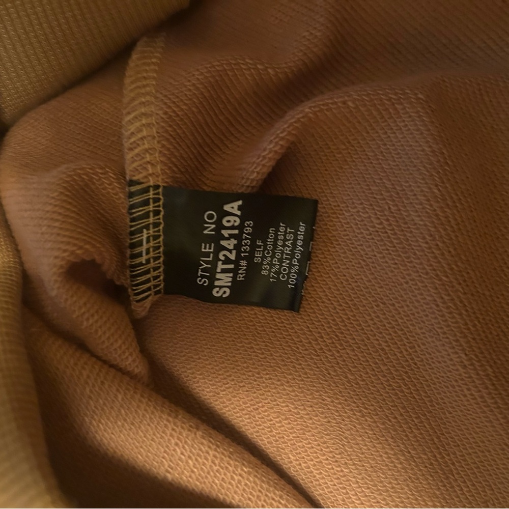 POL Tan and Brown Zip-Up Pull Over - Picture 4 of 9